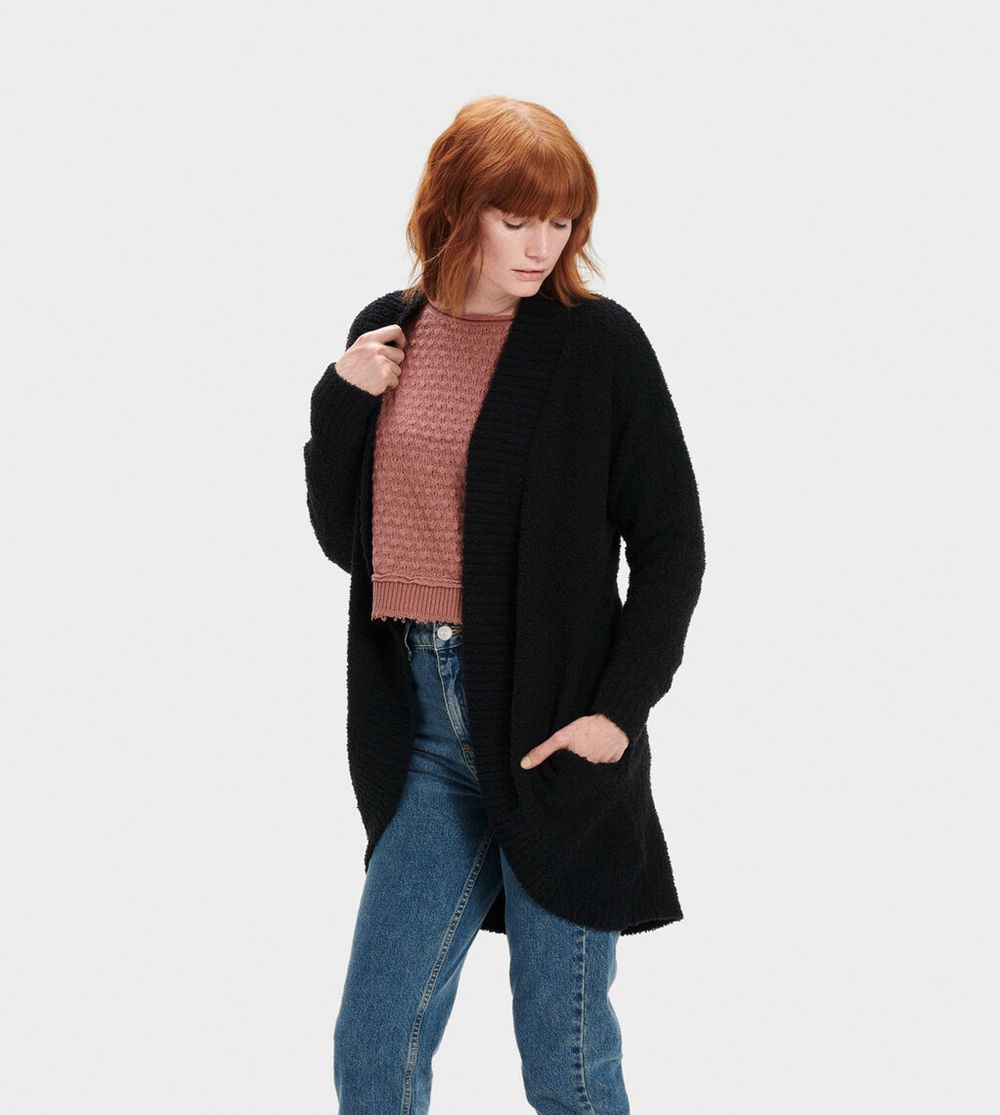 Ugg Fremont - Womens Cardigans - Black - NZ (4859NEFKS)